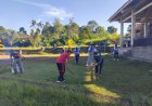 Jelang Penutupan TMMD ke-128, Satgas dan Warga Bersihkan Lapangan Alas Ngandang